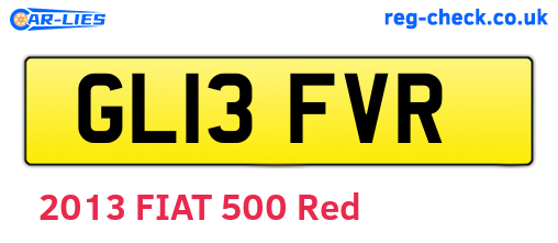 GL13FVR are the vehicle registration plates.