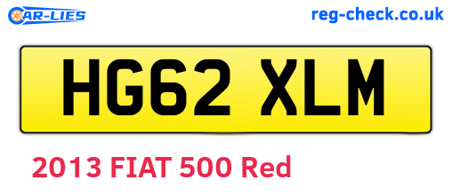 HG62XLM are the vehicle registration plates.