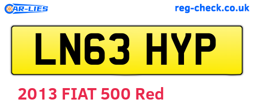 LN63HYP are the vehicle registration plates.