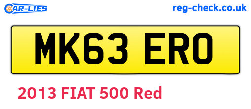 MK63ERO are the vehicle registration plates.
