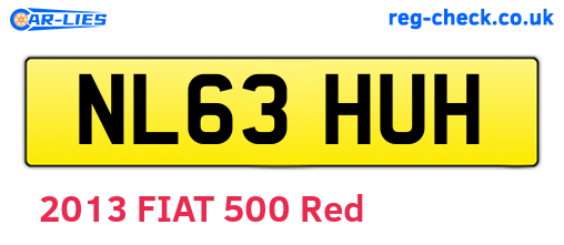 NL63HUH are the vehicle registration plates.