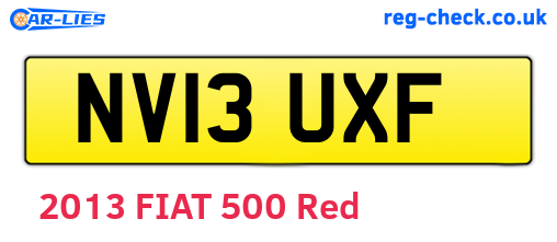 NV13UXF are the vehicle registration plates.