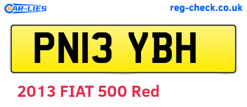 PN13YBH are the vehicle registration plates.