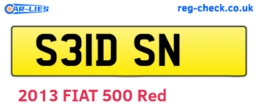 S31DSN are the vehicle registration plates.