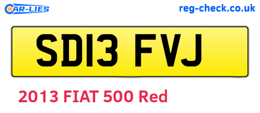 SD13FVJ are the vehicle registration plates.