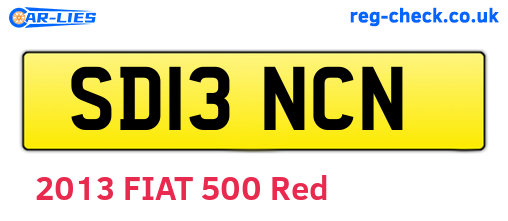SD13NCN are the vehicle registration plates.