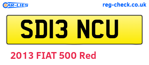 SD13NCU are the vehicle registration plates.