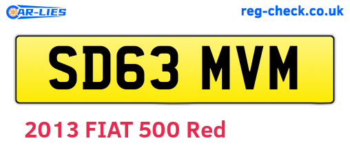 SD63MVM are the vehicle registration plates.