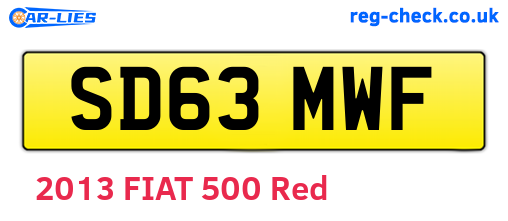SD63MWF are the vehicle registration plates.