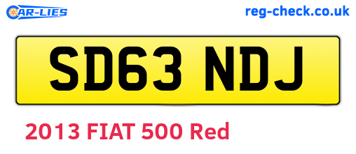 SD63NDJ are the vehicle registration plates.