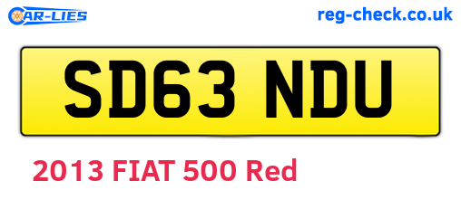 SD63NDU are the vehicle registration plates.