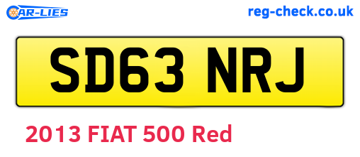 SD63NRJ are the vehicle registration plates.