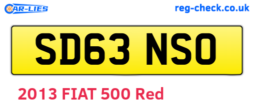 SD63NSO are the vehicle registration plates.