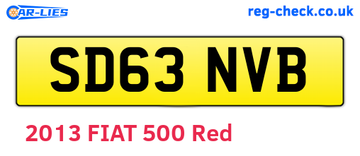 SD63NVB are the vehicle registration plates.