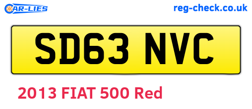 SD63NVC are the vehicle registration plates.