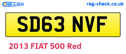 SD63NVF are the vehicle registration plates.