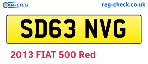 SD63NVG are the vehicle registration plates.