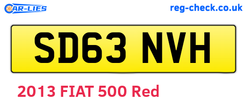 SD63NVH are the vehicle registration plates.
