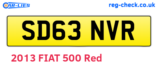 SD63NVR are the vehicle registration plates.
