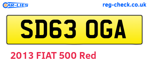 SD63OGA are the vehicle registration plates.