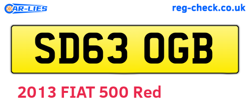 SD63OGB are the vehicle registration plates.