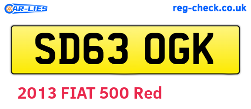 SD63OGK are the vehicle registration plates.