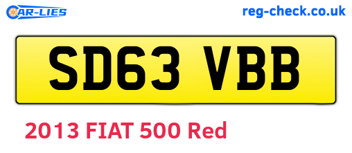 SD63VBB are the vehicle registration plates.