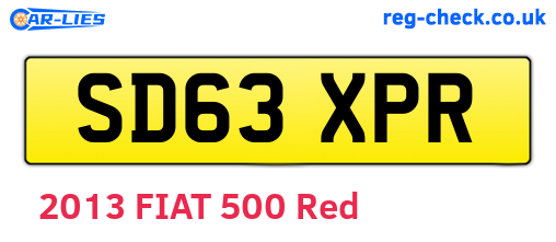 SD63XPR are the vehicle registration plates.