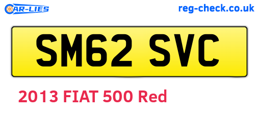 SM62SVC are the vehicle registration plates.