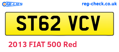 ST62VCV are the vehicle registration plates.