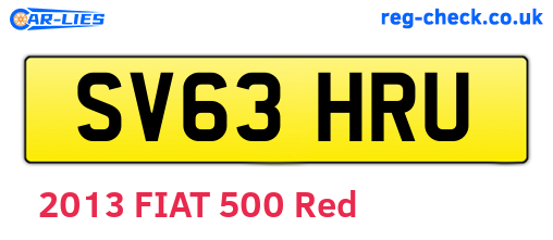 SV63HRU are the vehicle registration plates.