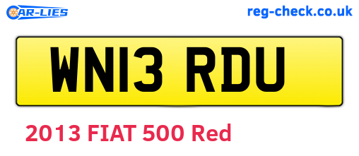 WN13RDU are the vehicle registration plates.