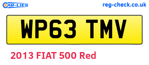 WP63TMV are the vehicle registration plates.