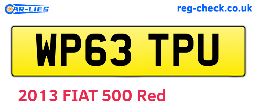 WP63TPU are the vehicle registration plates.