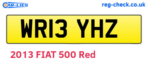 WR13YHZ are the vehicle registration plates.