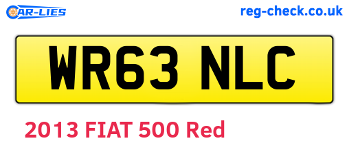 WR63NLC are the vehicle registration plates.