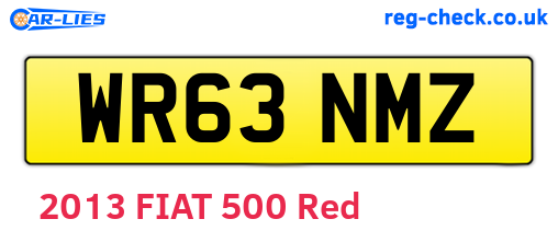 WR63NMZ are the vehicle registration plates.