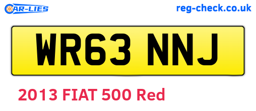 WR63NNJ are the vehicle registration plates.