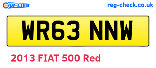 WR63NNW are the vehicle registration plates.