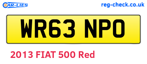 WR63NPO are the vehicle registration plates.