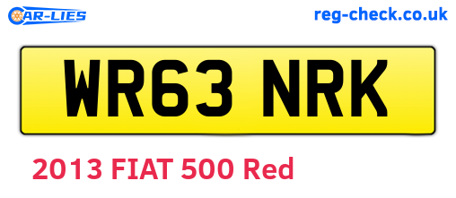 WR63NRK are the vehicle registration plates.