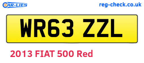 WR63ZZL are the vehicle registration plates.