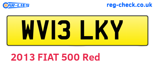 WV13LKY are the vehicle registration plates.