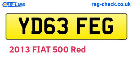 YD63FEG are the vehicle registration plates.