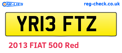 YR13FTZ are the vehicle registration plates.