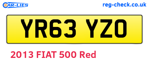 YR63YZO are the vehicle registration plates.
