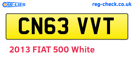 CN63VVT are the vehicle registration plates.
