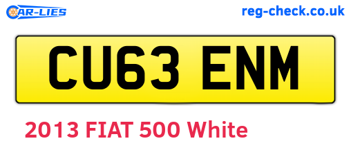 CU63ENM are the vehicle registration plates.