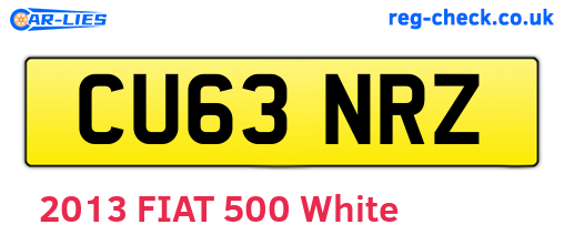 CU63NRZ are the vehicle registration plates.
