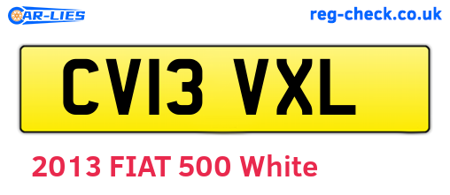 CV13VXL are the vehicle registration plates.